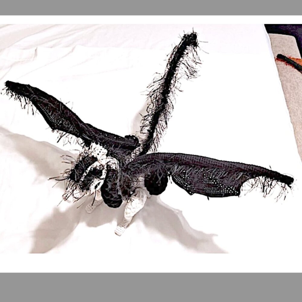 Hand Made Posable Crochet Dragon - Medium Large - Picture 2 of 16